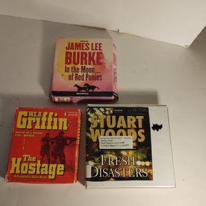 3 Audio Books on Disk Stuart Woods WEB Griffin James Burke